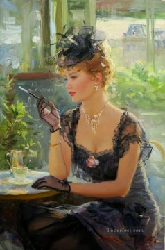  beautiful Oil Painting - Beautiful Girl KR 005 Impressionist